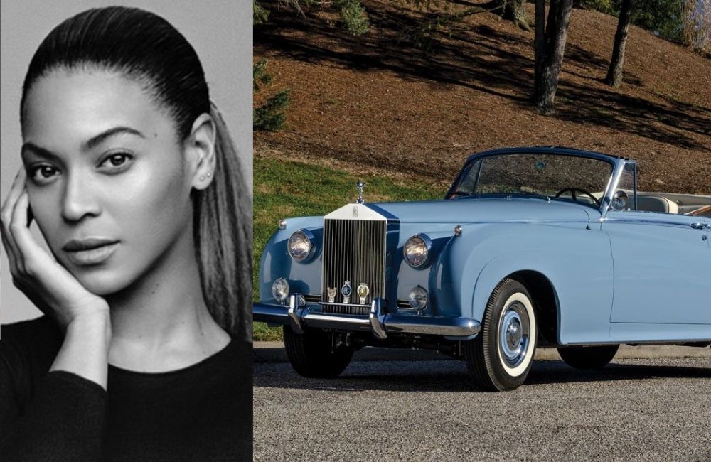 Beyoncé Knowles @Bey0nc5 / Twitter.com | Rolls-Royce Cloud II Convertible @rmsothebys / Pinterest.com